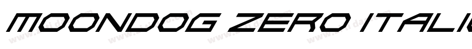 Moondog Zero Italic字体转换